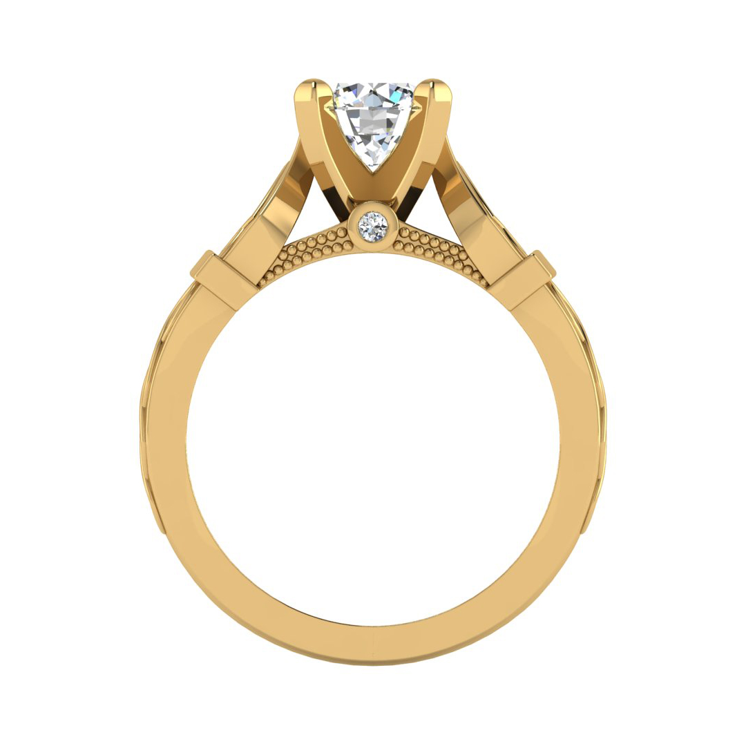 Anastasia Art deco solitaire engagement ring